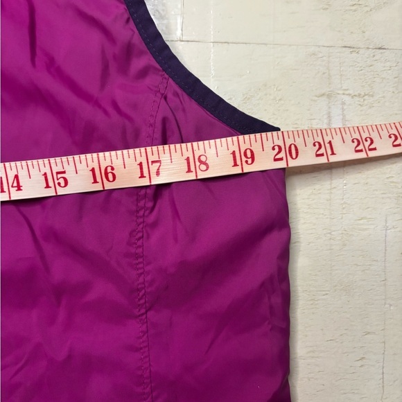 LL Bean Womens Purple Short Purple Pink Reversible Full Zip Vest Size Medium - Picture 4 of 6